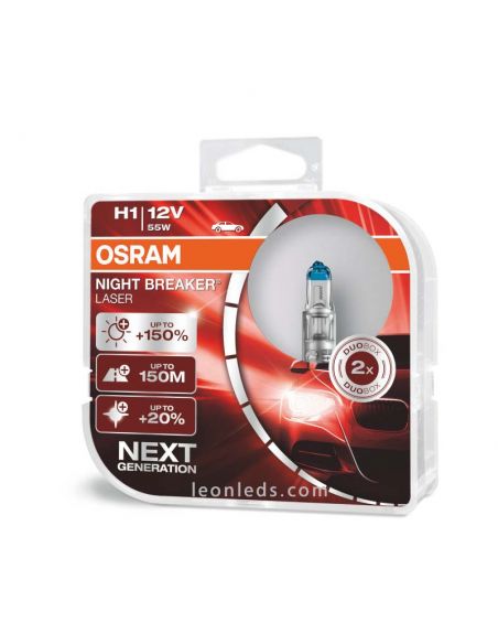 Bombillas Osram potentes Night Breaker Laser Next Generation | LeonLeds Bombillas Halógenas potentes