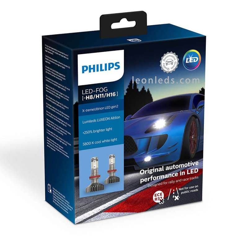 Bombillas LED Philips H8 H11 H16 X-treme Ultinon GEN2| LeonLeds.com