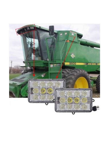 Faro LED rectangular para Jonh deere | LeonLeds Faros LED