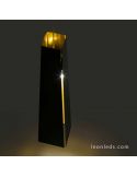 Pantalla de Lámpara de techo Pluma negra y dorada de Faro Barcelona | LeonLeds Iluminación
