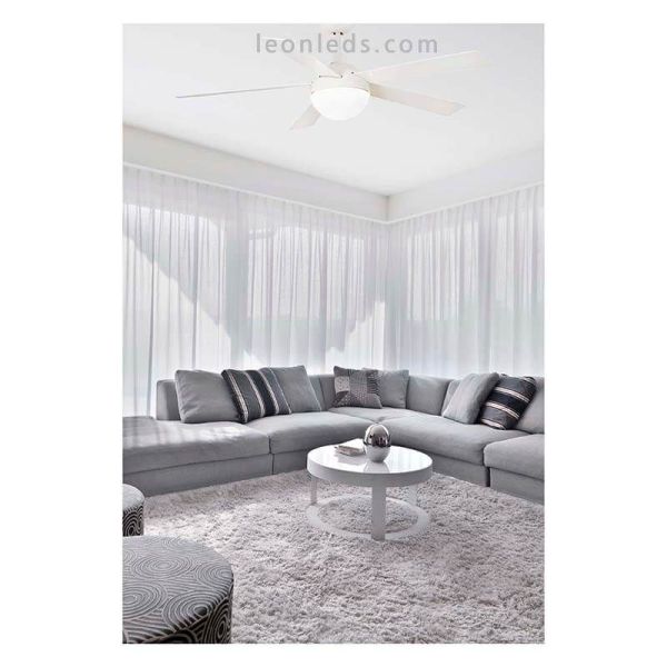 Ventilador de teto LED branco Izaro by Faro Barcelona | Ventiladores LED LeonLeds