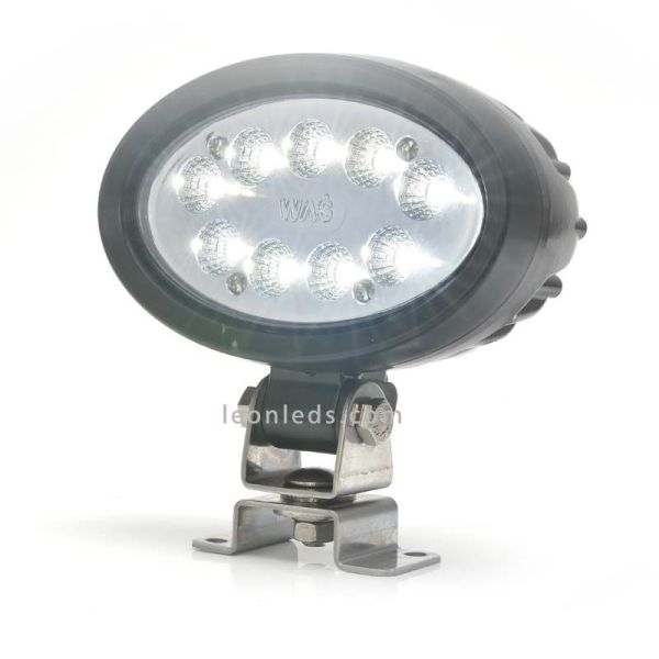 Faro LED ovalado de trabajo para instalar en Maquinaria Industrial | LeonLeds Faros LED