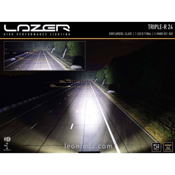Lazer Triple R24 Largo Alcance potente | LeonLeds Barras LED