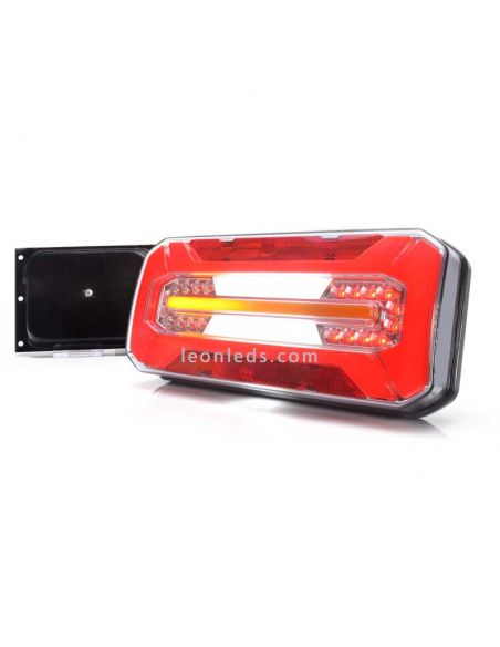 Luz traseira LED sem triângulo com luz de efeito Neon e indicador progressivo | leonleds
