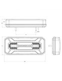 Dimensiones de Piloto LED trasero