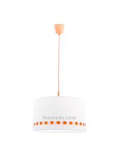Plafonnier enfant orange et blanc réglable en hauteur