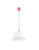Lámpara infantil de techo Rosa y blanca serie lacito