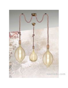 Plafonnier à deux cordes de la série Rope de style Vintage par Trio Lighting 2