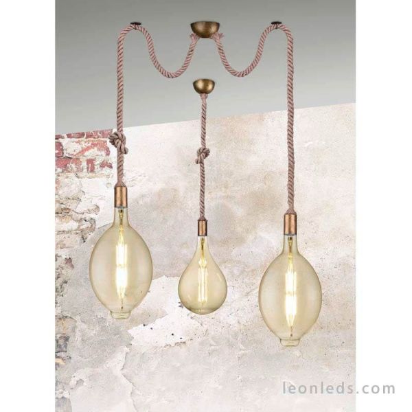 Lámparas soga de la serie Rope de Trio Lighting