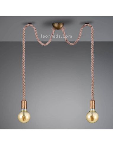 Lámpara de techo de 2 cuerdas serie rope de Trio