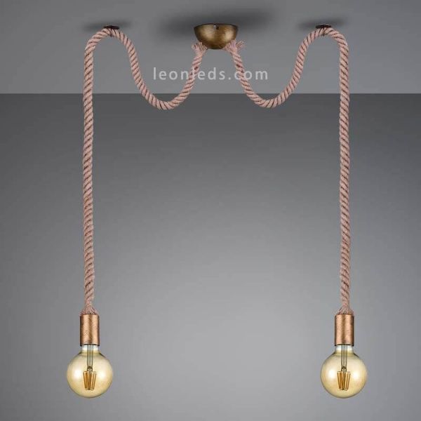 Lámpara de techo de 2 cuerdas serie rope de Trio