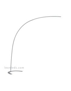 Lámpara de Pie Arco LED serie Shanghai 1800Lm en color Titanio