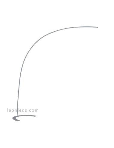 Lámpara de Pie Arco LED serie Shanghai 1800Lm en color Titanio