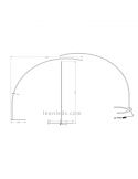 Dimensiones de Lámpara de Pie LED arco Shangai