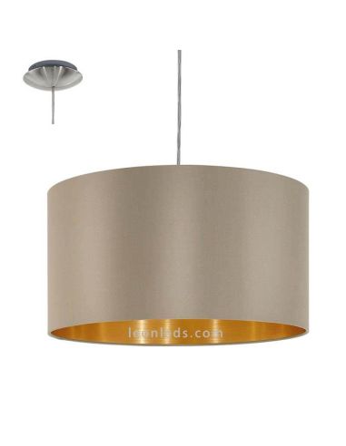 Plafonnier moderne série Maserlo de couleur marron et truffe