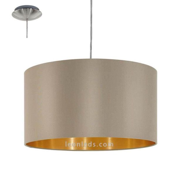 Lámpara de Techo moderna serie Maserlo de color marrón y trufa