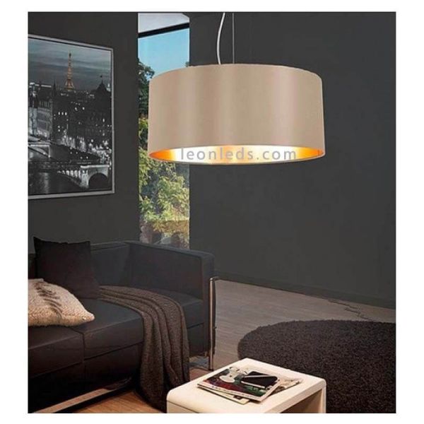 Plafonnier moderne de couleur truffe et or