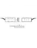 Dimensiones de Piloto LED trasero con triangulo y cuerno LED