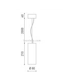 Dimensiones Lámpara LED de techo Scope 21 de ArkosLight