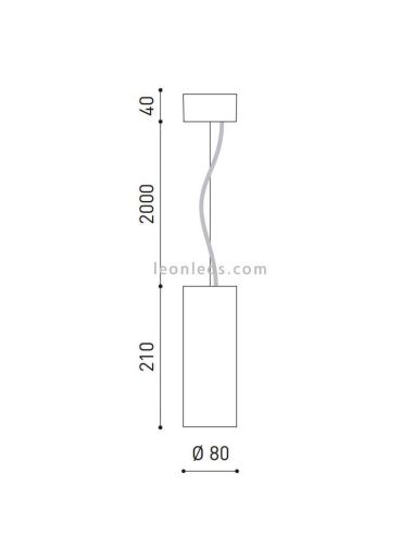 Dimensiones Lámpara LED de techo Scope 21 de ArkosLight