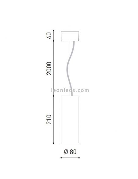 Dimensiones Lámpara LED de techo Scope 21 de ArkosLight