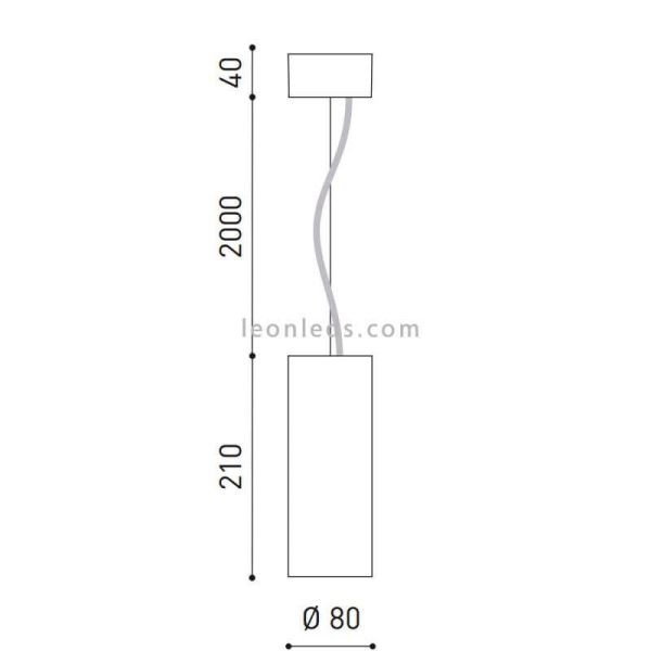 Dimensões Lâmpada de teto LED Scope 21 da ArkosLight
