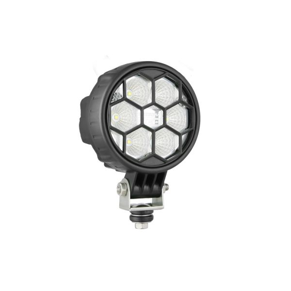 Faro de trabajo Redondo LED con Tapa protectora Calidad EMC IP68 IP69K Tractor 4x4 | LeonLeds Iluminación