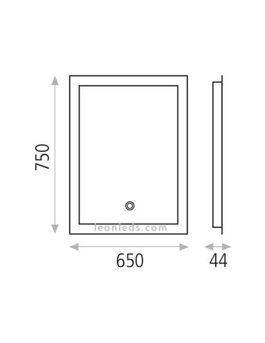 Espejo LED con interruptor Amanzi