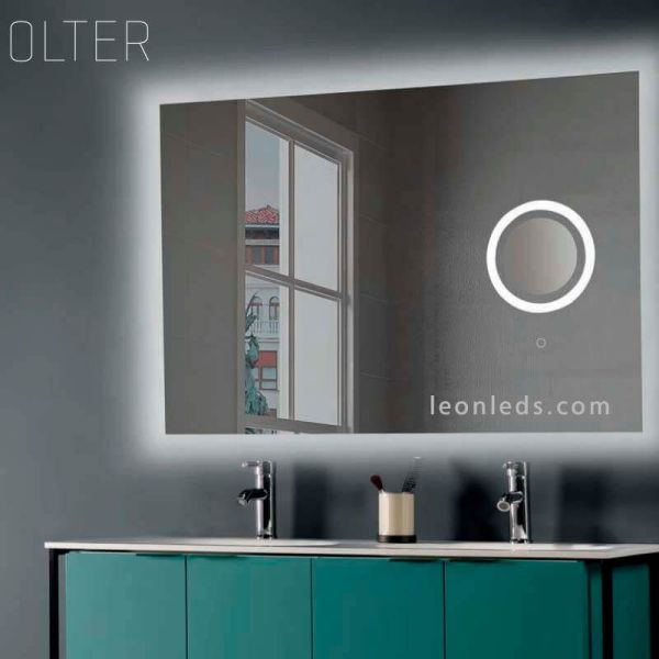 Miroir de courtoisie éclairé à DEL Olivia et miroir de courtoisie éclairé à DEL | LeonLeds Tout en éclairage LED