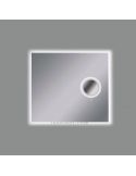 Miroir LED carré avec miroir grossissant et lumière LED | Miroirs LED LeonLeds