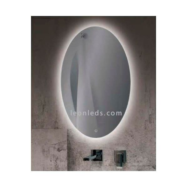 Miroir ovale à LED avec bouton tactile LeonLeds LeonLeds LeonLeds