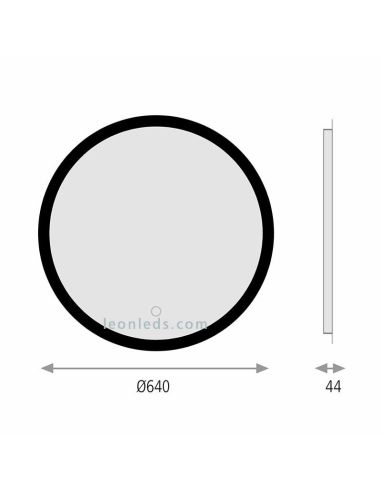 Miroir LED rond série Petra de ACB Iluminación | Miroirs LED LeonLeds