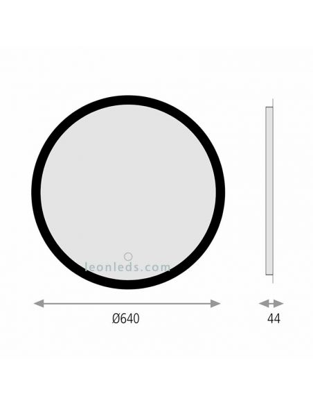 Miroir LED rond série Petra de ACB Iluminación | Miroirs LED LeonLeds