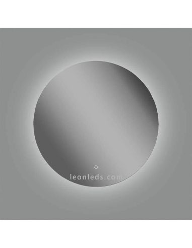 Miroir LED rond avec éclairage latéral arrière et bouton tactile, modèle Bari de Acb Iluminación | Miroirs LED LeonLeds