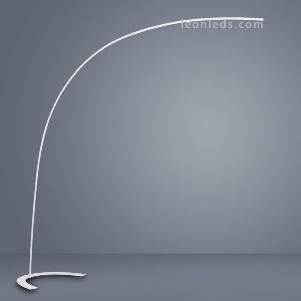 Trio Lighting Lampadaire LED Shanghai arc de couleur blanche à intensité réglable | Lampadaires Leonleds