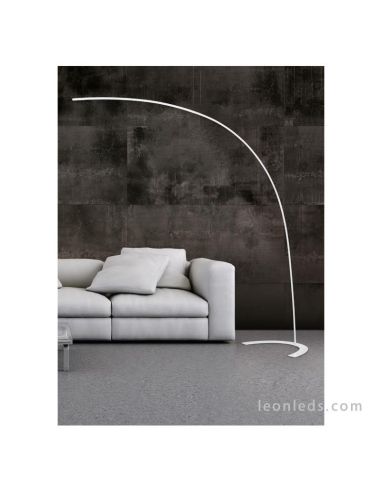 Lámpara de Pie LED de arco en color blanca Shanghi de Trio Lighting