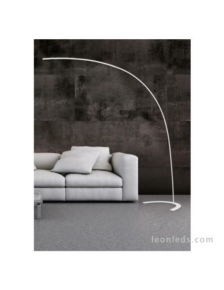 Lámpara de Pie LED de arco en color blanca Shanghi de Trio Lighting