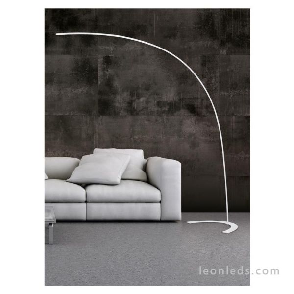 Lámpara de Pie LED de arco en color blanca Shanghi de Trio Lighting