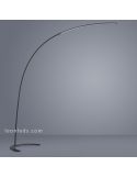 Lámpara de Pie negra arco serie Shanghai de Trio Lighting | LeonLeds Lámparas de Pie