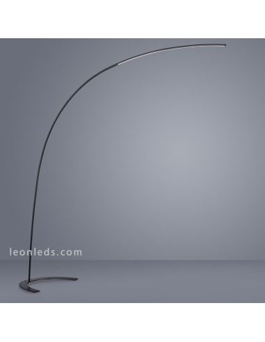 Lámpara de Pie negra arco serie Shanghai de Trio Lighting | LeonLeds Lámparas de Pie