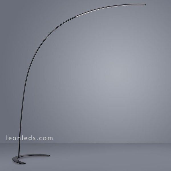 Lámpara de Pie negra arco serie Shanghai de Trio Lighting | LeonLeds Lámparas de Pie