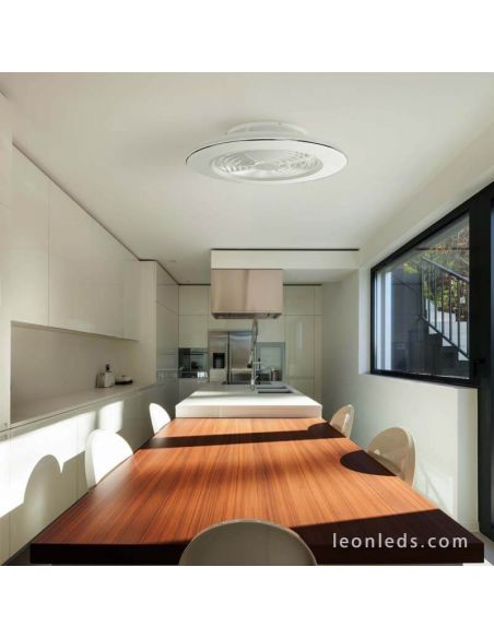 Ventilador de techo LED Blanco Alisio de Mantra 6705 | LeonLeds Iluminación