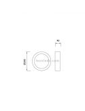 Dimensiones Plafón led superficie 30W | LeonLeds Plafones LED redondos