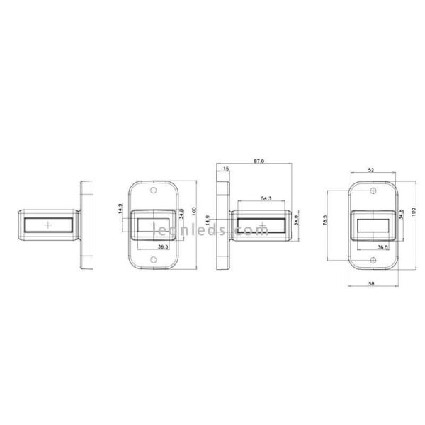 Avertisseur sonore arrière court 3 fonctions effet néon 12-24V Was | Éclairage LeonLeds