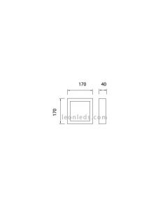 Plafonnier LED carré Mantra Saona pour installation en surface | Plafonniers LED LeonLeds 2