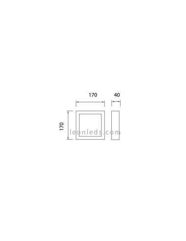 Plafon LED superficie LED cuadrado serie Saona Mantra | LeonLeds Plafones LED