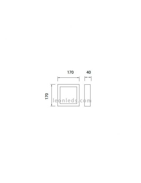 Plafon LED superficie LED cuadrado serie Saona Mantra | LeonLeds Plafones LED