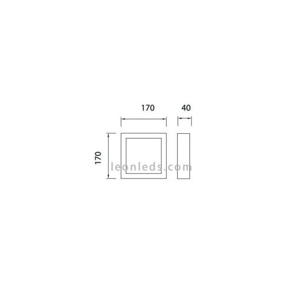 Plafon LED superficie LED cuadrado serie Saona Mantra | LeonLeds Plafones LED