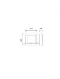 Dimensiones de Plafón LED cuadrado 24W serie Saona de Mantra | LeonLeds Plafones LED