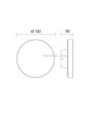 Dimensiones de Aplique LED redondo  modelo Bora de mantra | LeonLeds Apliques de exterior LED